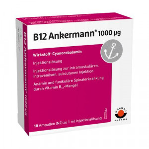 Produktbild von B12 ANKERMANN 1000 &mu;g Injektionsl&ouml;sung Amp.