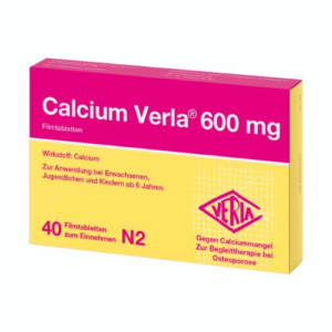 Produktbild von CALCIUM VERLA 600 mg Filmtabletten