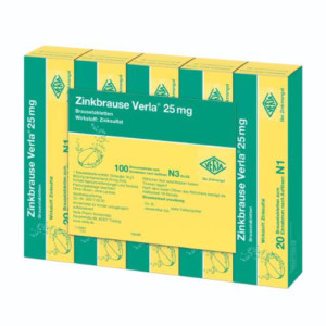 Produktbild von ZINKBRAUSE Verla 25 mg Brausetabletten
