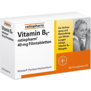 Produktbild von VITAMIN B6-RATIOPHARM 40 mg Filmtabletten
