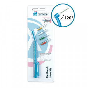 Produktbild von MIRADENT Interd.Pic-Brush Intro Kit 1H+4B.tra.blau