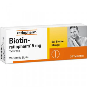 Produktbild von BIOTIN-RATIOPHARM 5 mg Tabletten