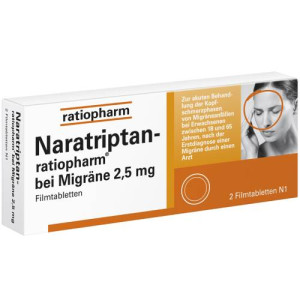 Produktbild von NARATRIPTAN-ratiopharm bei Migr&auml;ne Filmtabletten