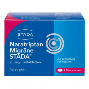 Produktbild von NARATRIPTAN Migr&auml;ne STADA 2,5 mg Filmtabletten