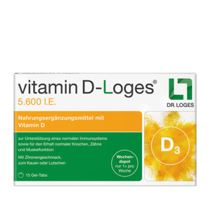 Produktbild von VITAMIN D-LOGES 5.600 I.E. Wochendepot Kautabl.