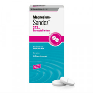 Produktbild von MAGNESIUM SANDOZ 243 mg Brausetabletten