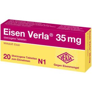 Produktbild von EISEN VERLA 35 mg &uuml;berzogene Tabletten
