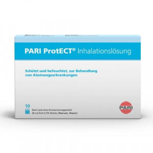 Produktbild von PARI ProtECT Inhalationsl&ouml;sung mit Ectoin Ampullen