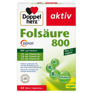 Produktbild von DOPPELHERZ Fols&auml;ure 800 Depot Tabletten