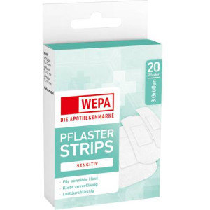 Produktbild von WEPA Pflasterstrips sensitiv 3 Gr&ouml;&szlig;en