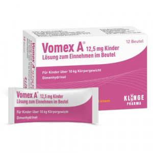 Produktbild von VOMEX A 12,5 mg Kinder Lsg.z.Einnehmen im Beutel