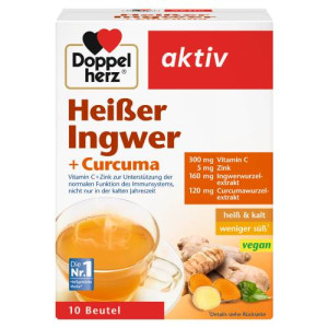Produktbild von DOPPELHERZ hei&szlig;er Ingwer+Curcuma Beutel