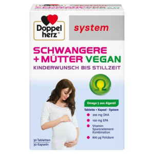 Produktbild von DOPPELHERZ Schwangere+M&uuml;tter vegan syst.Kombipack.
