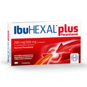 Produktbild von IBUHEXAL plus Paracetamol 200 mg/500 mg Filmtabl.