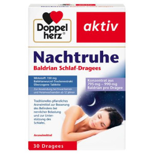 Produktbild von DOPPELHERZ Nachtruhe Baldrian Schlaf-Dragees