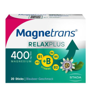 Produktbild von MAGNETRANS Relax+ 400 mg Granulat Sticks Blaubeere