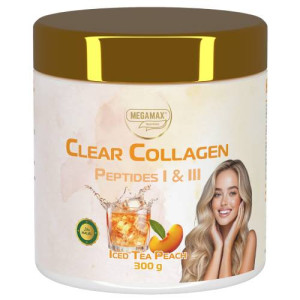 Produktbild von COLLAGEN CLEAR Glow Kollagen Peptide Pfirsich Plv.