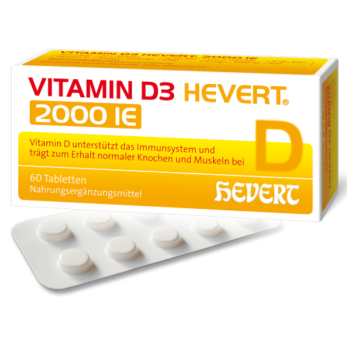 VITAMIN D3 HEVERT 2000 I.E. Tabletten