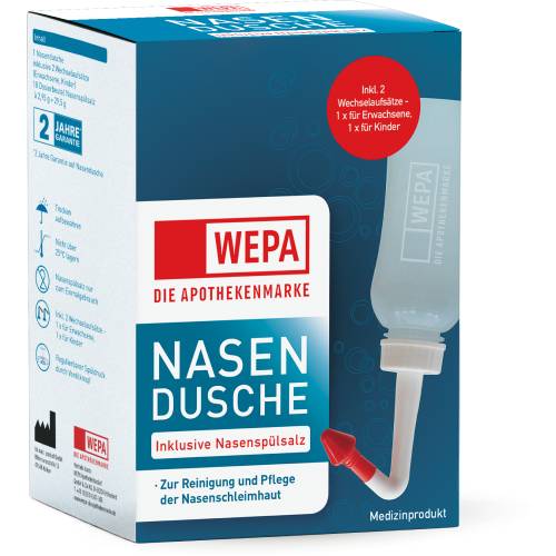 WEPA Nasendusche mit 10x2,95 g Nasenspülsalz