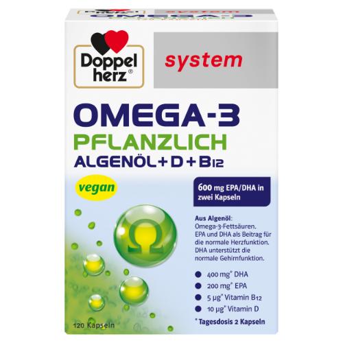 DOPPELHERZ Omega-3 pflanzlich system Kapseln
