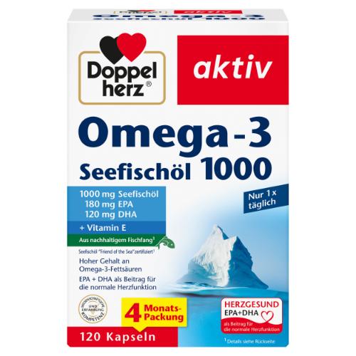 DOPPELHERZ Omega-3 Seefischöl 1000 Kapseln