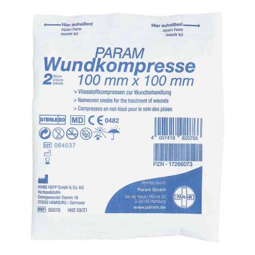 WUNDKOMPRESSE Vliesstoff steril 10x10 cm