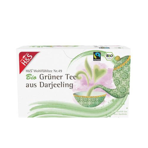 H&S Bio Grüner Tee aus Darjeeling Filterbeutel
