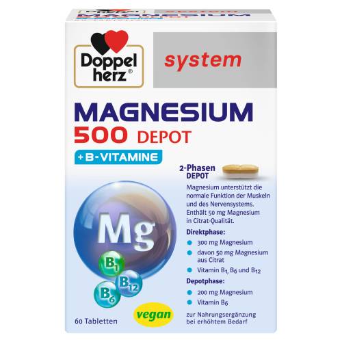 DOPPELHERZ Magnesium 500 Depot system Tabletten
